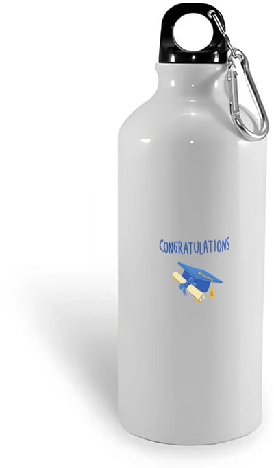 Hacebo® - congratulations muts en diploma waterfles - Felicitatie - iemand die is geslaagd - gefeliciteerd - examen - school - diploma gehaald - water fles - 400ML