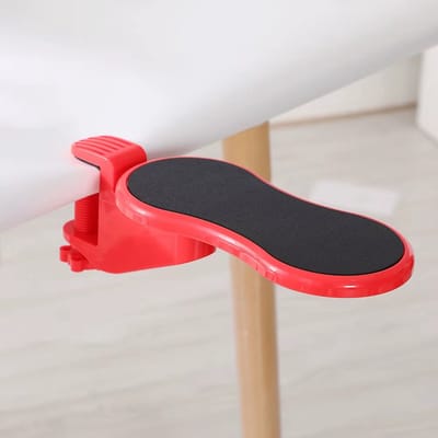 Verstelbare Ergonomische Bureau Armsteun – Polssteun voor Toetsenbord – Draaibare Muispad Houder – Ergonomische Bureau Accessoires & Armsteun Extender - Rood