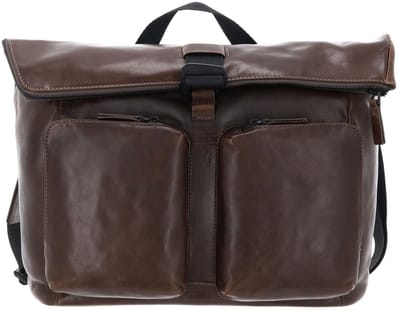 LEONHARD HEYDEN Leren schoudertas laptoptas met laptopvak Porto Umhängetasche 7814 Graubraun donkerbruin