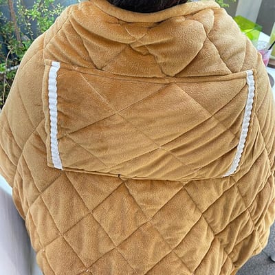 Verwarmde Deken - Elektrische Plaid - Gezellig Warm Blijven - Snelle USB Verwarming - 60 x 80 cm - Bruin
