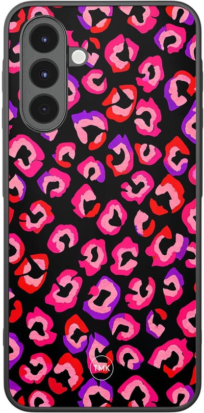 Hoesje geschikt voor Samsung Galaxy A16 - Luipaard neon - Multi - TPU case - Luipaardprint - Hardcase zwart telefoonhoesje
