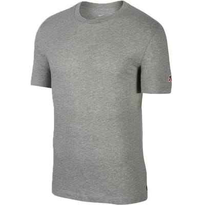 Nike Effen Kleur Casual T-shirt met Korte Mouwen Heren tops Grijs AR4024-063 L gray
