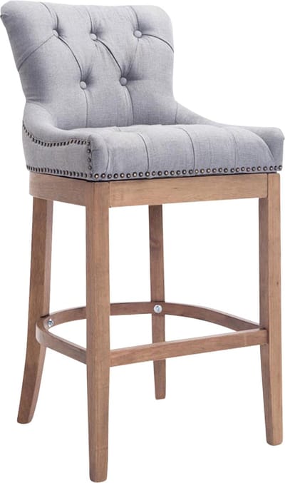 CLP Lakewood - Barkruk - Antiek light - Stof licht grijs/antiek licht