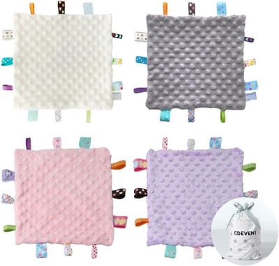 Veiligheidsdeken voor Baby's met Labels - Sensorische Knuffeldeken voor Jongens en Meisjes