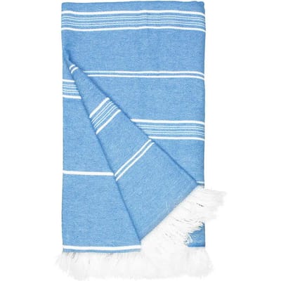 The One Towelling Hamamdoek - 100 x 180 cm - Handdoek - 60% Gerecycled Katoen & 40% Gerecycled Polyester - Kobaltblauw