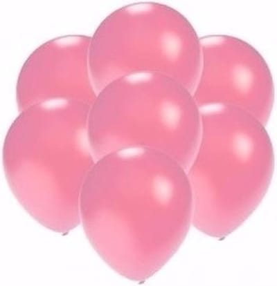 Kleine metallic roze party ballonnen - 30x stuks - van 13 cm - Feestartikelen - versieringen