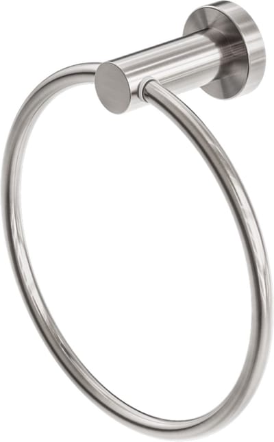 Owen & Finch Handdoekring Geborsteld Nikkel | Brushed Nickel – Luxe Messing – PVD – Badkamer Accessoire