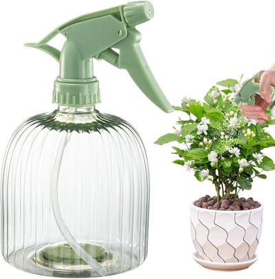Spuitfles Set - Water Verstuiver Planten - Haar Styling Tuinieren - Verstelbaar Mondstuk - 600 ml - Groen Oranje