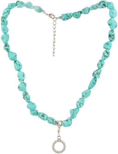 Fashion ketting Howliet blauw nugget (bijgekleurd)
