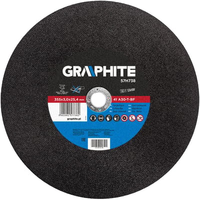 Grupa Topex Graphite - Tarcza do cięcia metalu - 355 mm - Wzmocniona Konstrukcja - EN12413
