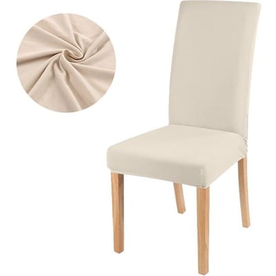 1 /2 /4 /6 -Stuks Elasticiteit Stoelhoezen Voor Eetkamer Effen Kleur Stoelhoes Zetel Hoes Voor Eetkamerstoel Wasbaar Afneembaar 4-Pcs