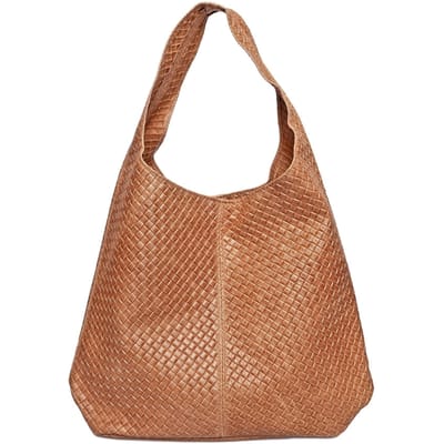 Luisa Vannini Brown Rundleer Tas