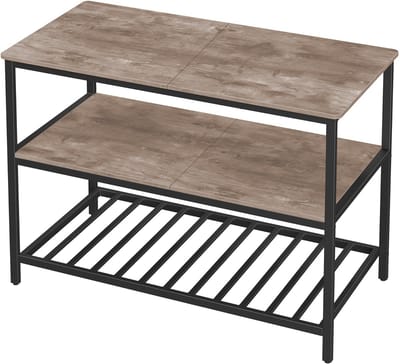 Hoppa! | Keukeneiland | Greige - Staal – 120 x 52 x 90 cm (BxDxH)