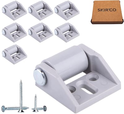 8x Set Kleine Vaste Meubelwielen 15mm Rubber Met Schroeven voor DIY en Meubels