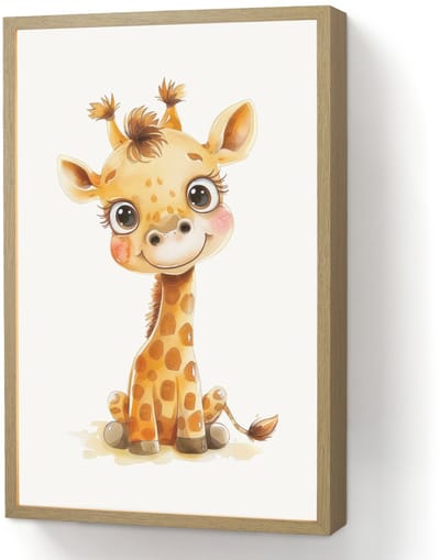 Wandlamp 40x60 cm - Oplaadbaar - Giraf - Baby dier - Wilde dieren - Wandlampen binnen woonkamer - Slaapkamer lamp - Decoratieve nachtlamp - Vloerlamp draadloos