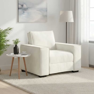 vidaXL - Fauteuil - Crème - 100x78x84 - cm - Fluweel