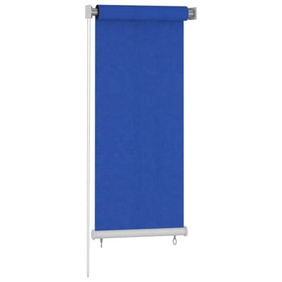 vidaXL Rolgordijn voor buiten 65(B)x140(H) cm HDPE blauw