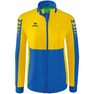 Erima Six Wings Presentatiejack Dames - New Royal / Geel | Maat: 40