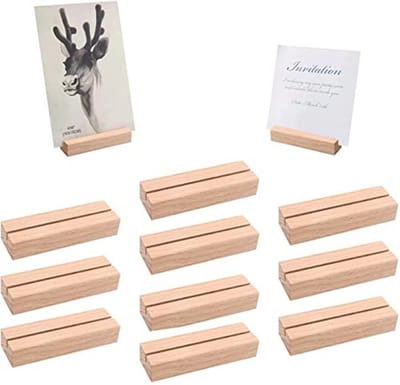 Houten Kaarthouders - 10 Stuks voor Tafel, Bruiloften en Feesten