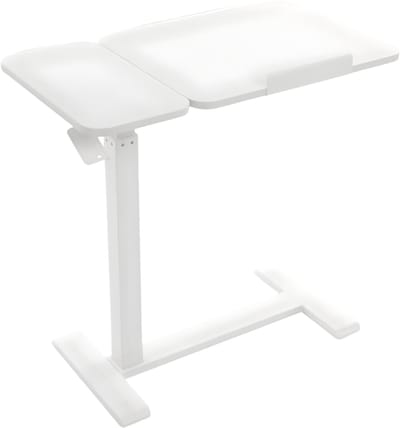 Laptoptafel - Bijzettafel - Bedtafel - Banktafel- Voor gebruik aan bed of kantoor - Verstelbaar - Wit