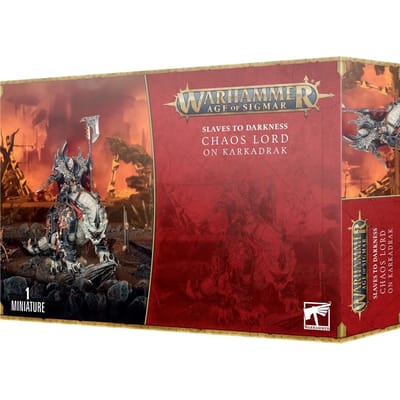 Beeldje Games Workshop Warhammer AoS - Slave to Darkness Seigneur du Chaos sur Karkadrak