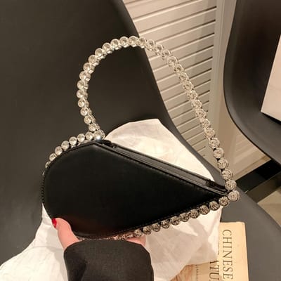 Chique Avondtasje in Hartvorm voor Dames Stijlvolle Clutch voor Bruiloften En Feesten, Mini Hartvormige Tas, Elegante Handtassen voor Evenementen En Gala gray