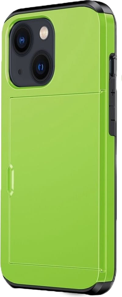 Hoesje geschikt voor Samsung Galaxy S24 - Backcover - Hardcase - Pasjeshouder - Portemonnee - Shockproof - TPU - Lichtgroen