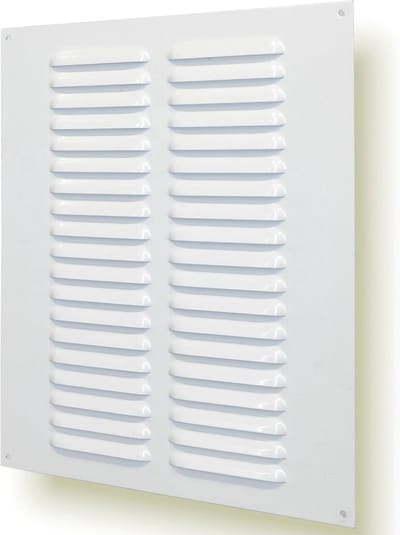 Ventilatierooster Metaal Wit 25x25 cm met Insecohtendicht Net
