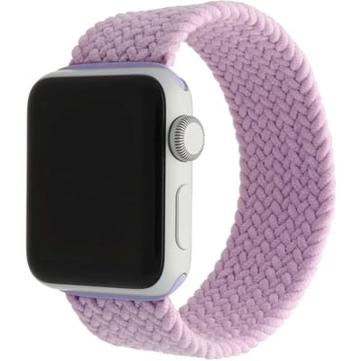 2+1 | Apple Watch Bandje - Nylon - Gevlochten Solo - Lichtpaars