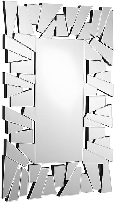 Vente-unique Wandspiegel in roestvrij staal - B. 120 x H. 76 cm - UYUNI