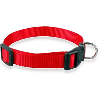 Superzachte Duurzame Nylon Hondenhalsband Klassieke Verstelbare Huisdier Hondenhalsband met Snelontgrendelsluiting Ideaal voor Kleine Middelgrote en Grote Honden Hoge Kwaliteit S 16-30cm (1.0cm) rood