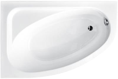 Badland CORNEA hoekbad 150 x 100 cm links wit met styropor ombouw