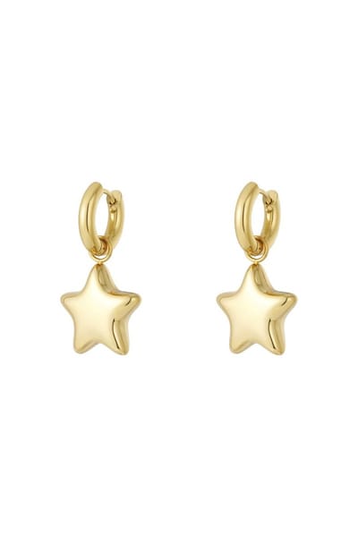 Oorbellen ster- goudkleur- stainless steel