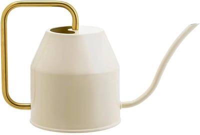 Gieter met tuit - Waterkruik planten - Planten water geven - Duurzaam metaal - 18 Liter - Ivoor goud