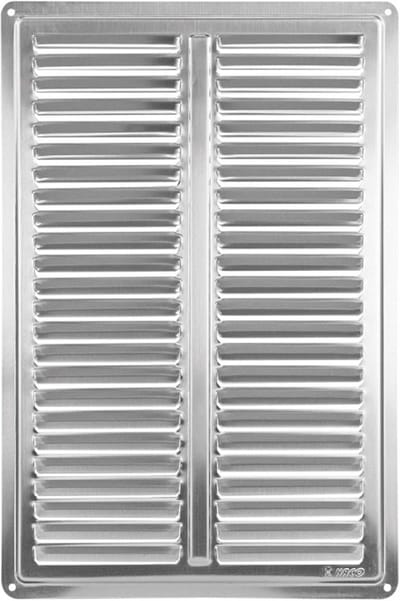 Ventilatierooster RVS met Vaste Lamellen voor Toevoer en Afvoer Lucht 200x300 mm