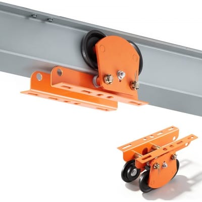 VEVOR-trolley met een hefvermogen van 998 kg, handtrolley met dubbele wielen en een flensbreedte van 68-110 mm, handtrolley van koolstofstaal voor I-balken, kraantrolley voor PA600, PA700, PA800, PA900 en PA1000.