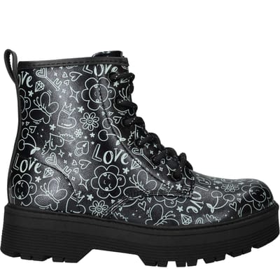 Skechers Gravlen Hi Doodle Down Veterboots zwart - Maat 35 - Kinderschoenen