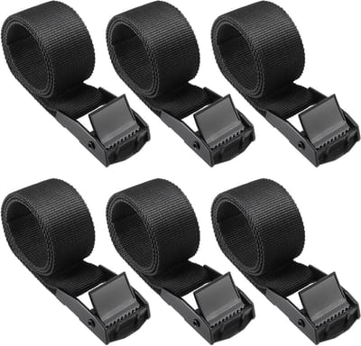 Set van 6 Korte Spanbanden met Snelle Ontgrendeling, Verstelbare Stevige Tension Straps voor Motorfietsen, Fietsen en Bagage (40 * 2.5cm)