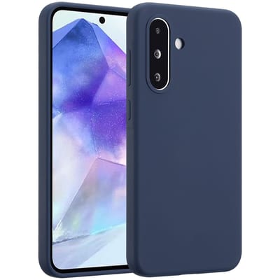 Accezz Hoesje - Geschikt voor Samsung Galaxy A36 / A56 (5G) - Liquid Silicone Backcover - Donkerblauw
