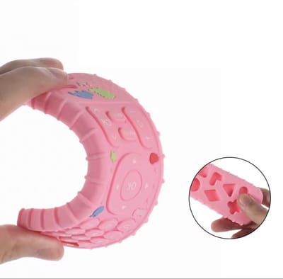 Chew Control Afstandsbediening Bijtring – Siliconen Baby Bijtspeeltje – Afstandsbediening Vorm – BPA Vrij – Baby Speelgoed & Sensorisch Speeltje – Zwart – a1.3