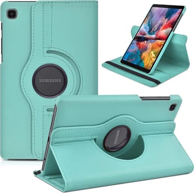 LuxeBass hoesje geschikt voor Samsung Galaxy Tab A7 Lite Multi Stand Case - 360 Draaibaar Tablet hoesje - Tablethoes - Lichtblauw