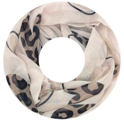 Dunne Colsjaal - Print - (33754#) - Beige/Khaki