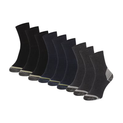 Morethansocks - Werksokken - Unisex - Multicolor - 9-Pack - Maat 39 t/m 48 - Katoenen werksokken - Badstof zool - Sokken