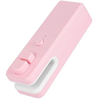 Mini Heat Sealer Draagbare Handheld Sealing Vacuümmachine USB Opladen Voedsel Snack Plastic Opbergzak Sealer Verpakkingszak roze