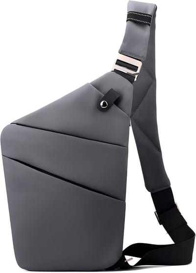 reistas, één schouder grote capaciteit cross-body tas borst mode lichtgewicht draagtassen voor reizen sport, Bruin, 7.87 x 12.6 x 0.71 inches