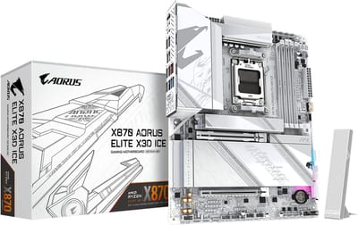 GIGABYTE X870 AORUS ELITE X3D ICE Moederbord - AMD X870 - AMD AM5 - DDR5 RAM - ATX