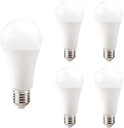 Kobi LED Lamp E27 18W - 2000lm - 4000K - 230V - Standaardvorm - Voor Winkelverlichting, Hal of Werkplek - 5 stuks