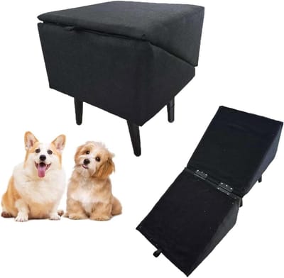 Huisdier Helling - Honden trap - Veilig Klimmen - Inklapbaar Ontwerp - 69.5 cm Lengte - Zwart