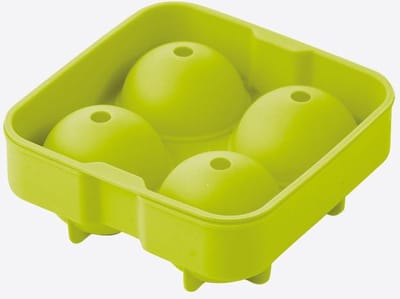 point-virgule -Silicone ijsballenvorm voor 4 ijsballen - groen - Ø 6cm