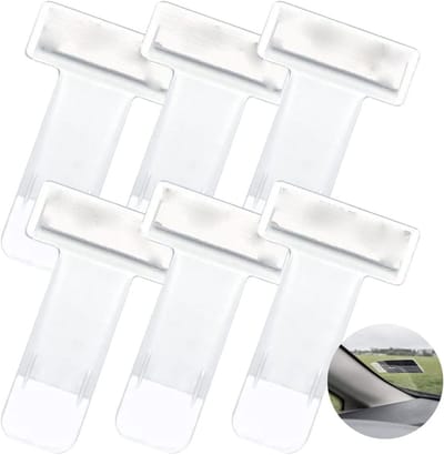 EXCITAT Clip - Autotickethouder - Transparante tickethouder - Zelfklevende clip - Geschikt voor parkeerbonnen, tickets, bonnen, parkeerkaarten - 7*4cm